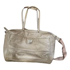 Y2K Coach Signature Logo Stitched Patent Leather Diaper Bag